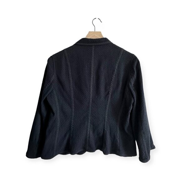 Gap Cotton Eyelet Blazer Jacket, Navy Blue, Size L - Picture 2 of 12